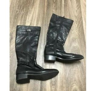 Antonio Melani Tall Black Leather Riding Boots